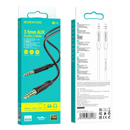 Borofone BL16 Audio Cable 3.5mm - 3.5mm, 1m, Black