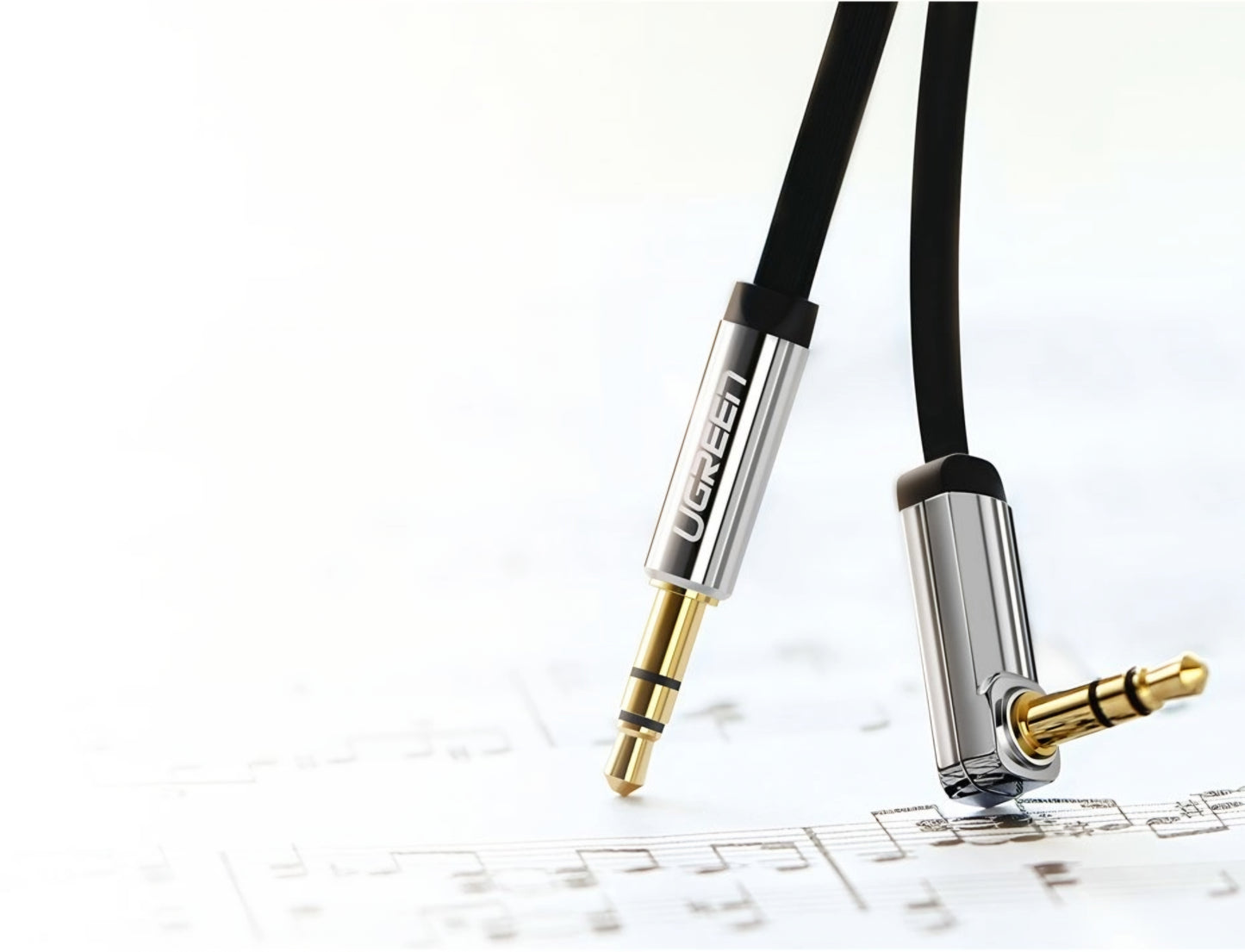 Audio Kabel 3.5mm - 3.5mm UGREEN AV119 Angled, 3m, Schwarz