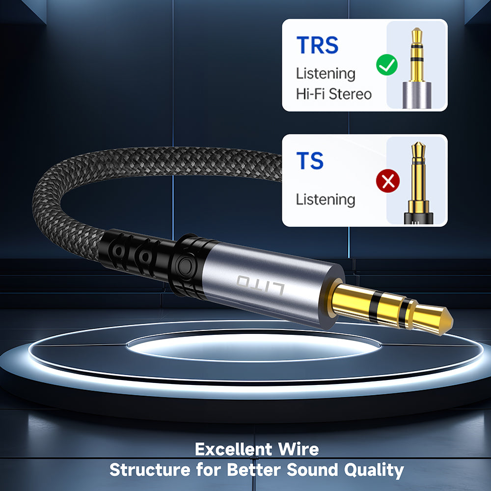 Audio-Kabel 3.5mm - 3.5mm Lito LA01D, 1m, Schwarz