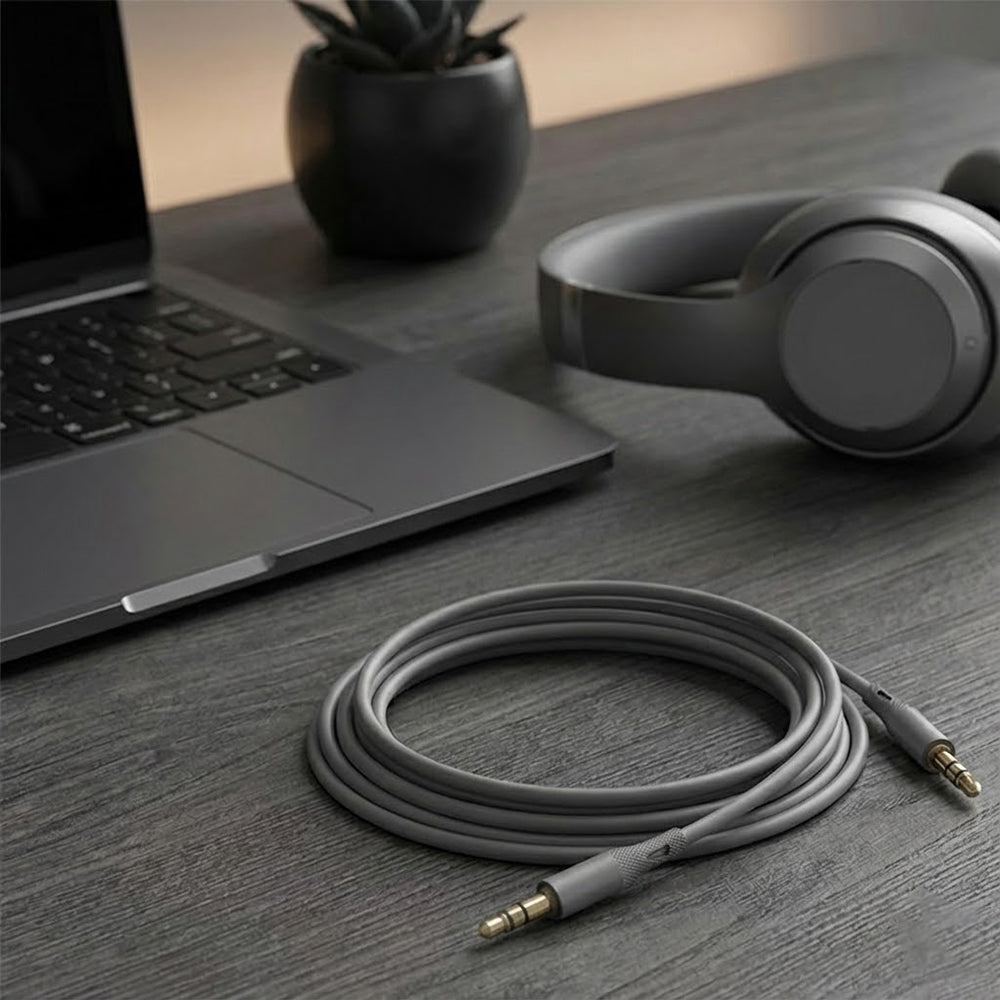 Audio Kabel 3.5mm - 3.5mm Techsuit AC3 SoundFlex, 1m, Grau