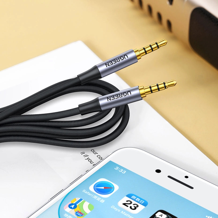 Audio Cable 3.5mm - 3.5mm UGREEN AV183, 2m, Black 
