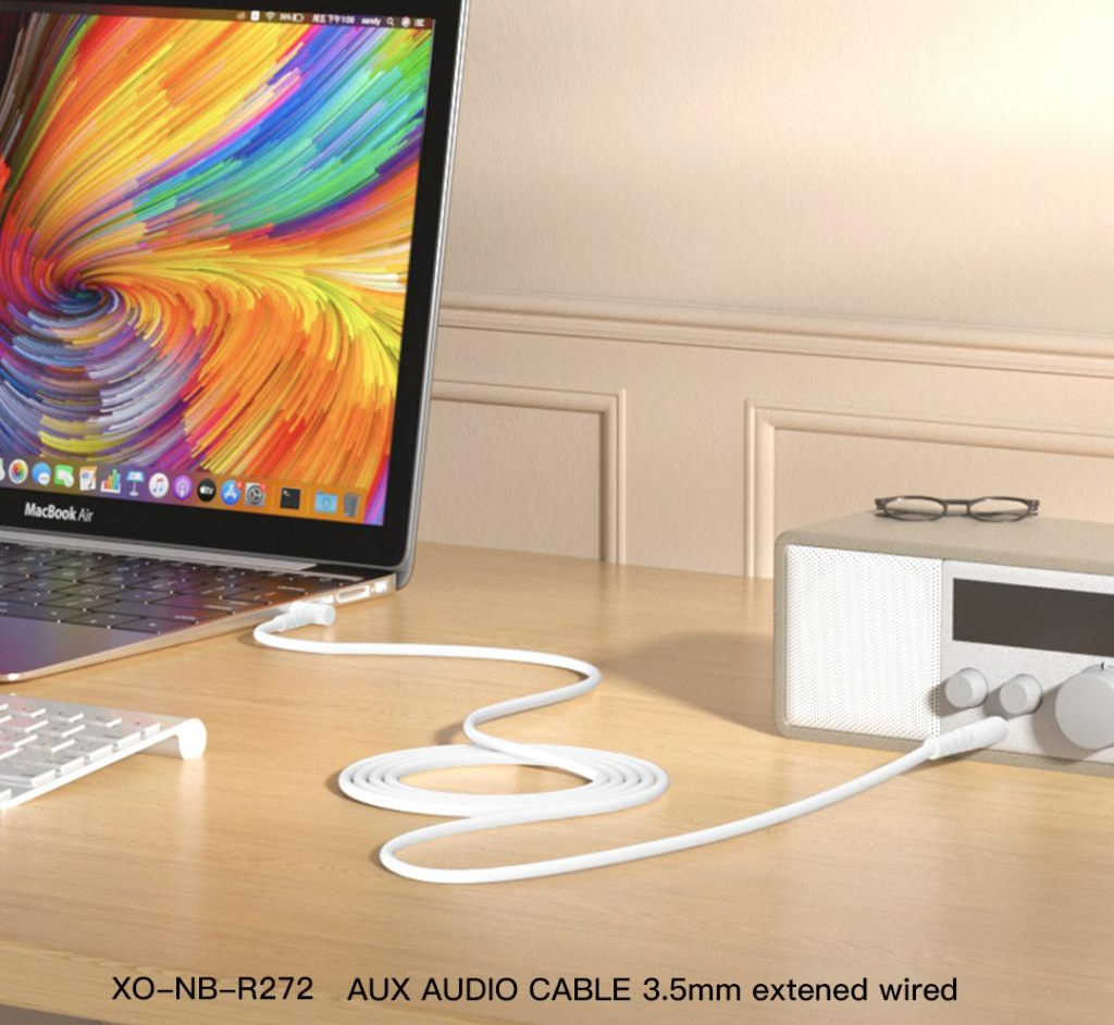 Audio-Kabel 3.5mm - 3.5mm XO Design NB-R272, 1m, Schwarz