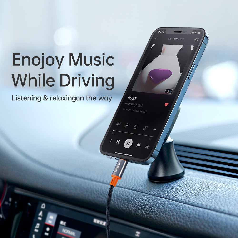 Audio-Kabel Lightning - 3.5mm McDodo CA-0780 Castle, 1.2m, Schwarz