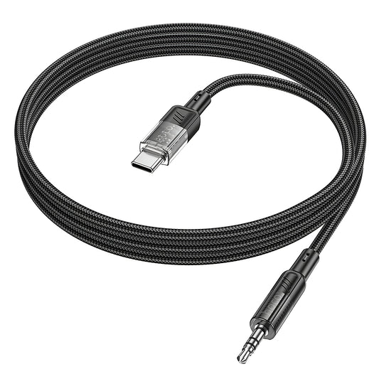 Audio-Kabel USB-C - 3,5mm HOCO UPA27, 1,2m, Schwarz