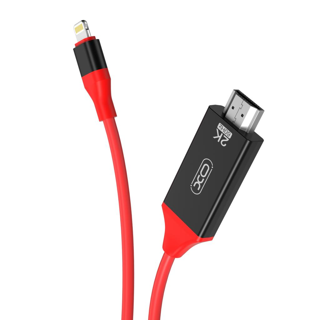 Audio- und Videokabel Lightning - HDMI XO Design GB006, 1,8m, Rot