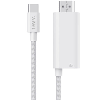 Audio and Video Cable USB-C - HDMI WiWu Wi-PS001, 1.8m, White