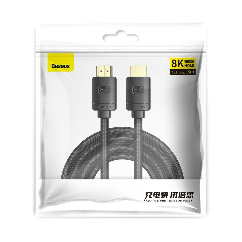 Baseus High Definition Series Video Cable, HDMI - HDMI, 8K, 3m, Black CAKGQ-L01