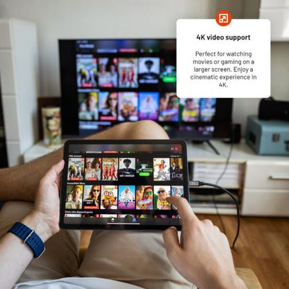 Audio- und Videokabel USB-C - HDMI Fixed, 2m, Grau