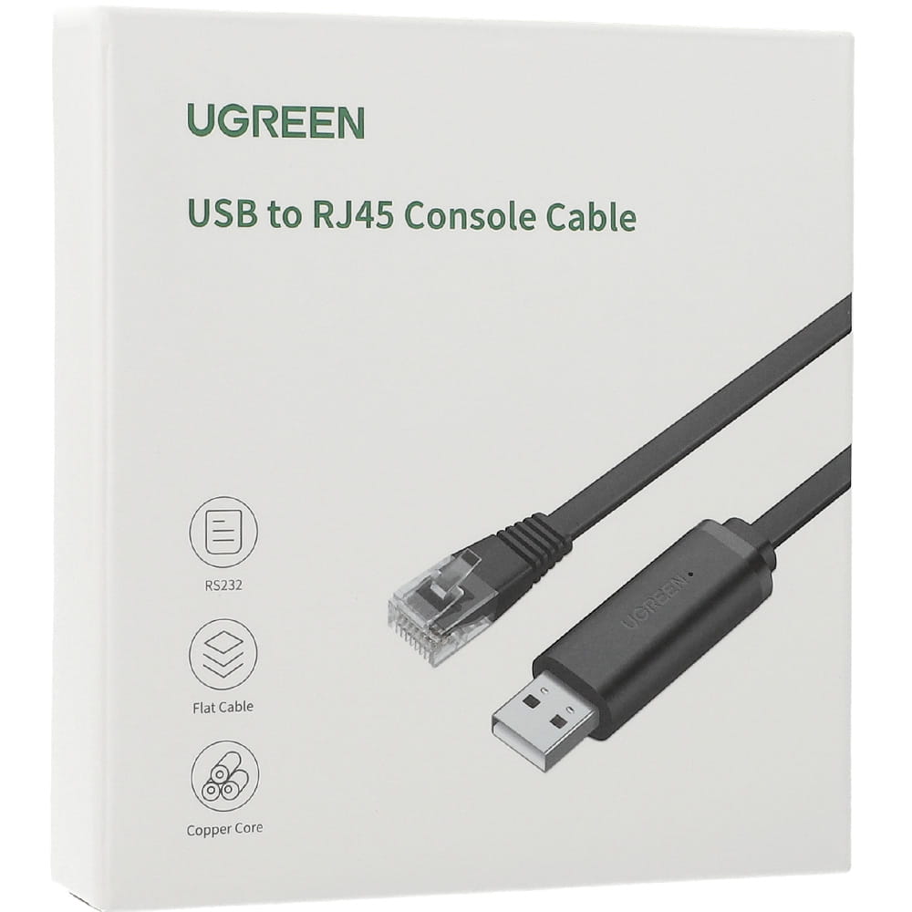USB-Konsolenkabel UGREEN CM204, RJ45, 3m, Schwarz