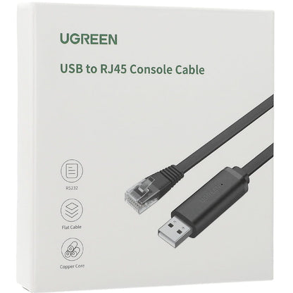 USB-Konsolenkabel UGREEN CM204, RJ45, 3m, Schwarz