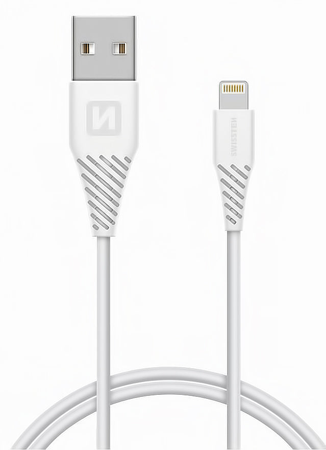 Daten- und Ladekabel USB-A – Lightning Swissten, 18 W, 1,2 m, Weiß 71526501