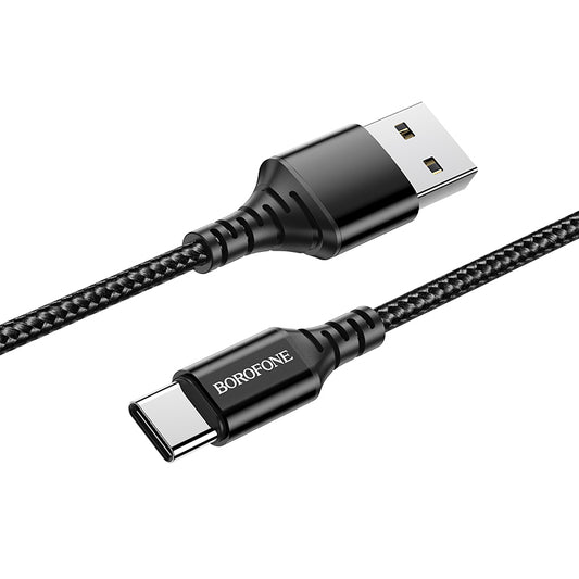 Daten- und Ladekabel USB-A - USB-C Borofone BX54 Ultrahell, 18 W, 1 m, Schwarz 