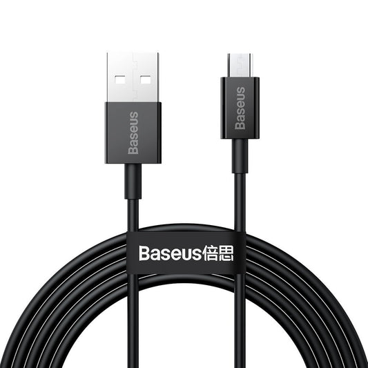 Daten- und Ladekabel USB-A – microUSB Baseus Superior Series, 18 W, 2 m, Schwarz CAMYS-A01