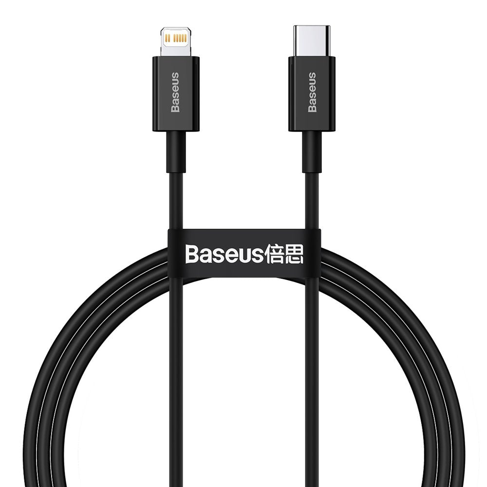 Daten- und Ladekabel USB-C – Lightning Baseus Superior Series, 20 W, 1 m, Schwarz CATLYS-A01