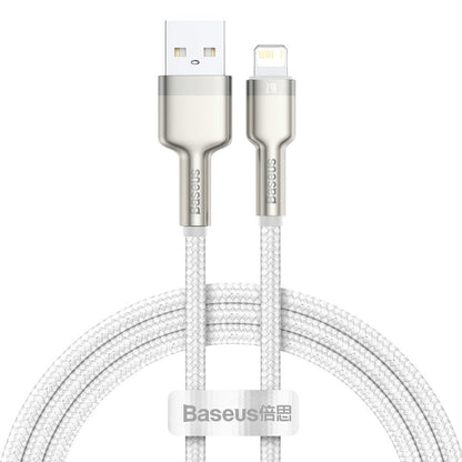 Daten- und Ladekabel USB-A – Lightning Baseus Coffee Metal Series, 18 W, 1 m, Weiß CALJK-A02