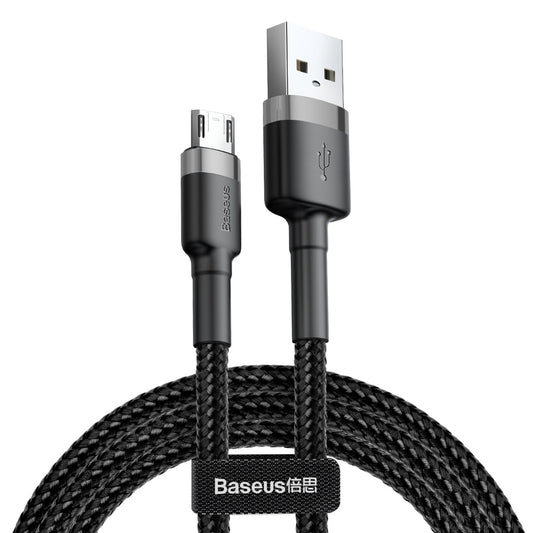 Daten- und Ladekabel USB-A – microUSB Baseus Coffee, 18 W, 1 m, Grau CAMKLF-BG1