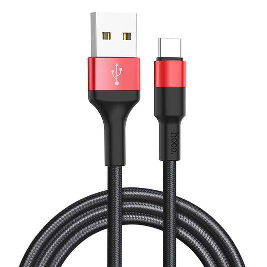 USB-A - USB-C Daten- und Ladekabel HOCO X26 Xpress, 18W, 1m, Schwarz Rot