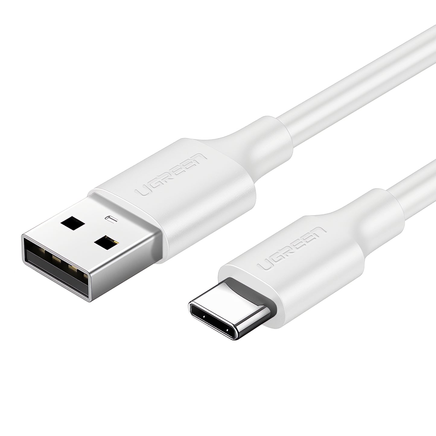 Daten- und Ladekabel USB-A - USB-C UGREEN US287, 20 W, 0,25 m, Weiß