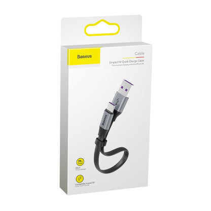 Daten- und Ladekabel USB-A - USB-C Baseus Simple, 40 W, 0,23 m, Grau CATMBJ-BG1