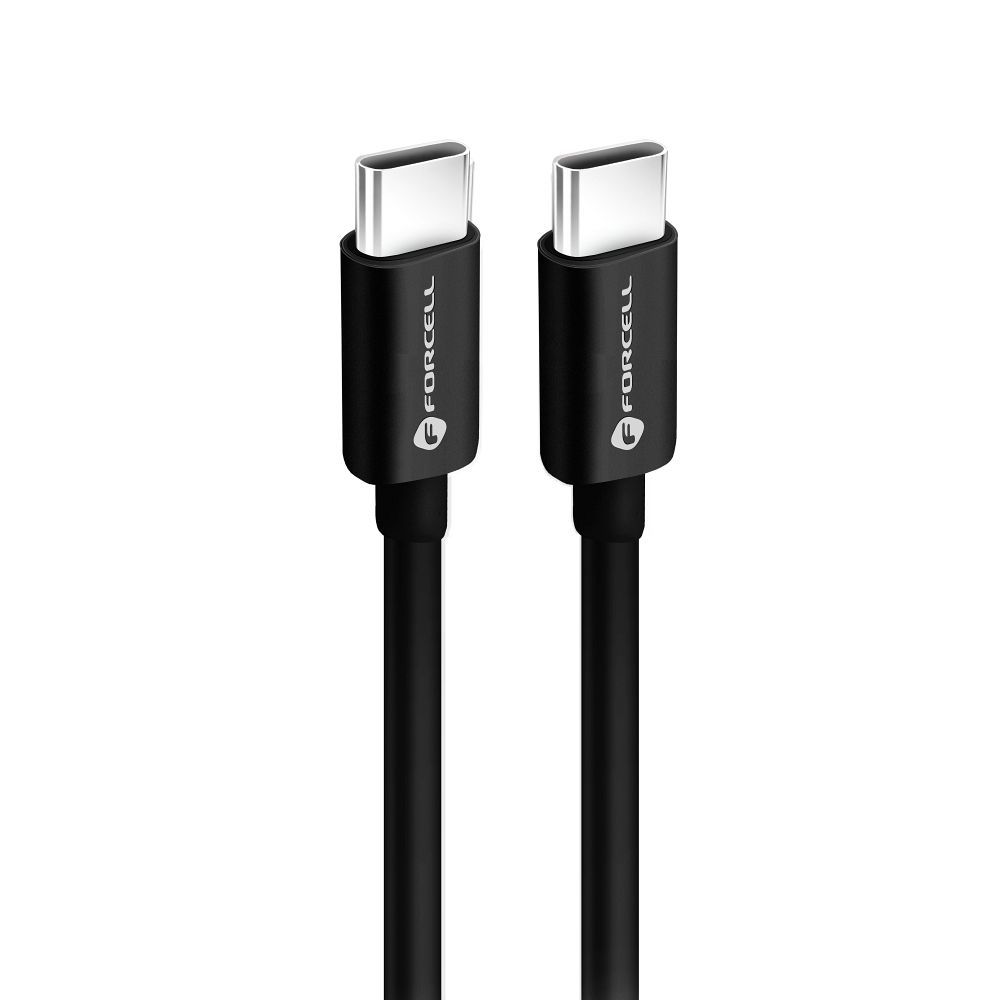 Daten- und Ladekabel USB-C - USB-C Forcell C338, 60 W, 0,25 m, Schwarz