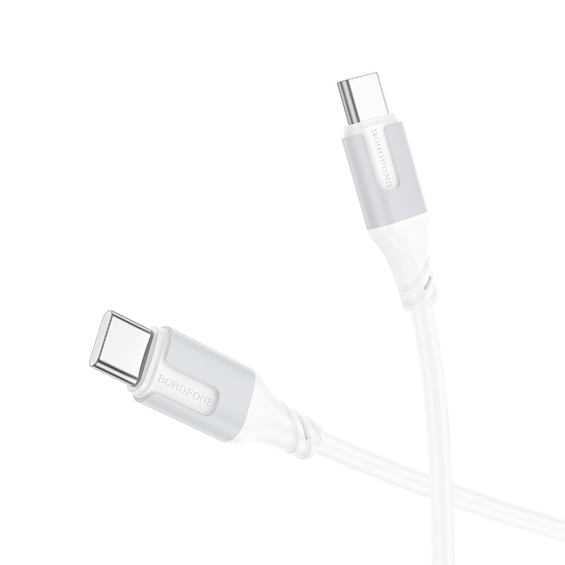 Daten- und Ladekabel USB-C – USB-C Borofone BX101 Creator, 60 W, 1 m, Weiß