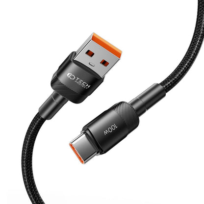 Daten- und Ladekabel USB-A - USB-C Tech-Protect Ultraboost EVO, 100 W, 3 m, Schwarz