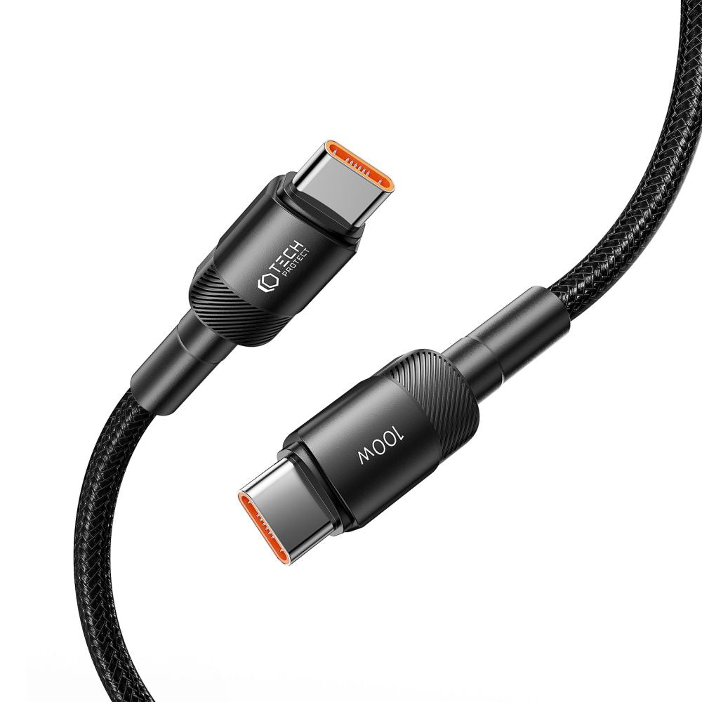 Daten- und Ladekabel USB-C – USB-C Tech-Protect Ultraboost EVO, 100 W, 0,5 m, Schwarz