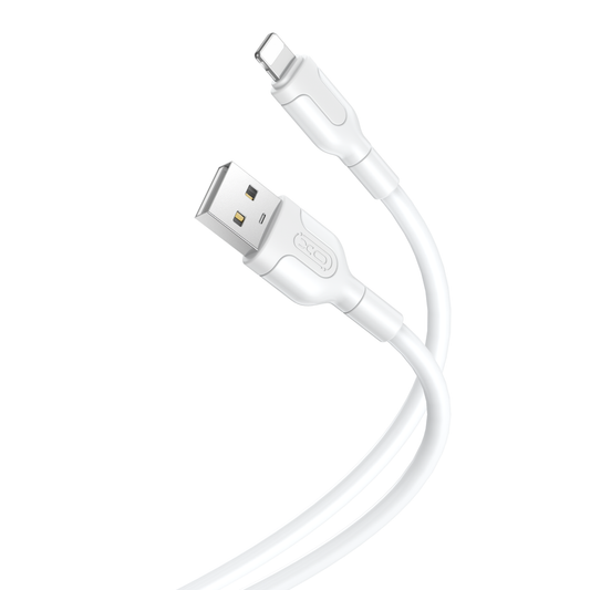 XO Design NB212 USB-A auf Lightning Kabel 18W 1m | Weiß | Silikon