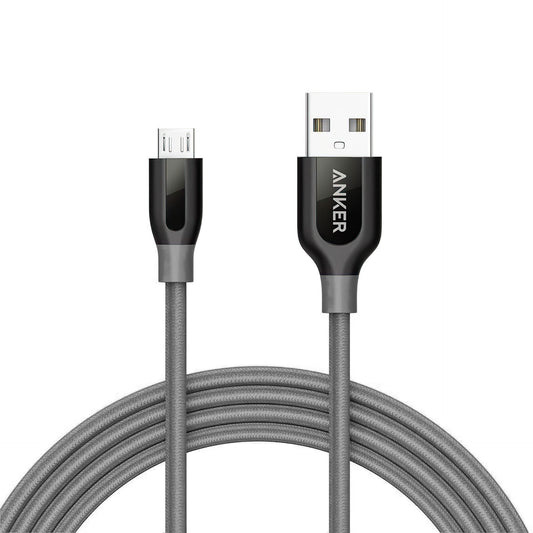 Daten- und Ladekabel USB-A – microUSB Anker PowerLine+, 18 W, 1,8 m, Grau A8143HA1