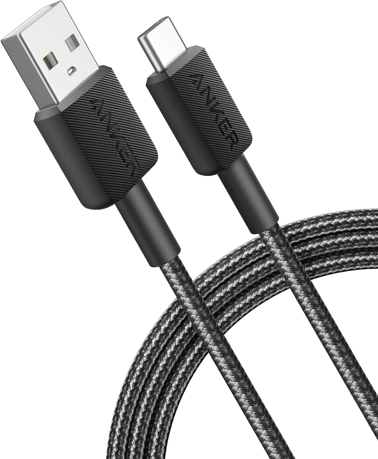 Daten- und Ladekabel USB-A - USB-C Anker 322, 18 W, 1,8 m, Schwarz A81H6G11