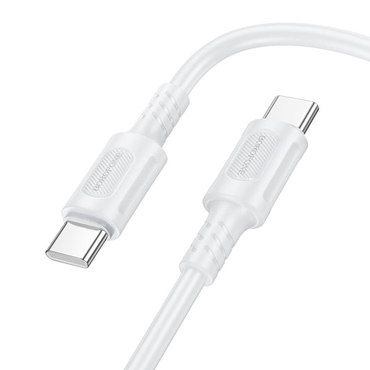 Daten- und Ladekabel USB-C – USB-C Borofone BX111 Feliz, 60 W, 1 m, Weiß