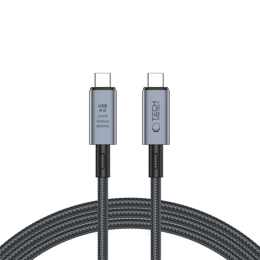 Daten- und Ladekabel USB-C – USB-C Tech-Protect Ultraboost Max, 240 W, 2 m, Grau