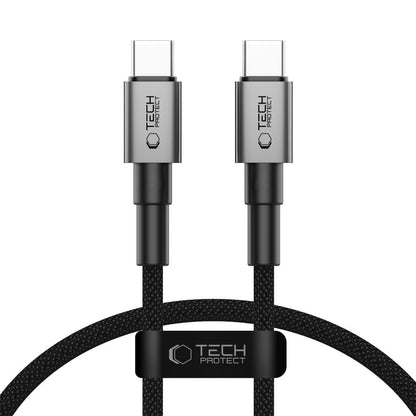 Daten- und Ladekabel USB-C - USB-C Tech-Protect Ultraboost DNA, 60W, 0,5m, Grau