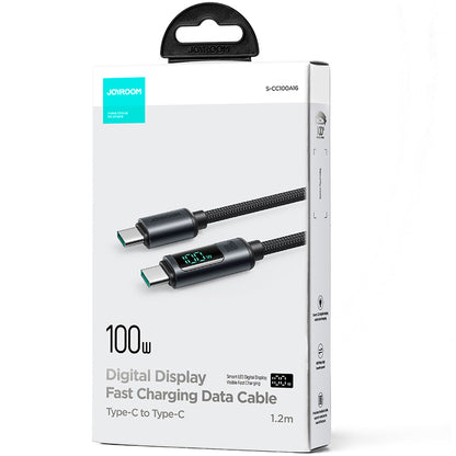 USB-C Daten- und Ladekabel - USB-C Joyroom S-A16 Prism Display, 100W, 1.2m, Schwarz