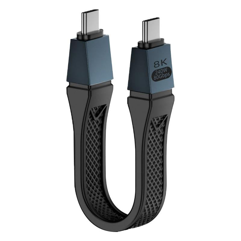 USB-C Daten- und Ladekabel - USB-C OEM 8K Video, 240W, 0,13m, Schwarz