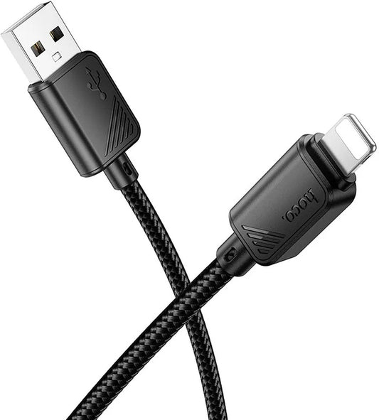 USB-A to Lightning Data and Charging Cable HOCO X113, 18W, 1m, Black