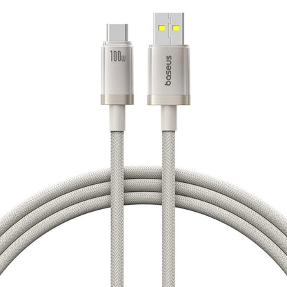 USB-A to USB-C Baseus Titanium Data and Charging Cable, 100W, 2m, Silver P10378102G21-02