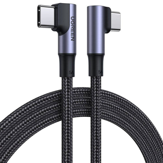 USB-C Daten- und Ladekabel - USB-C UGREEN US335 Angled, 100W, 2m, Schwarz