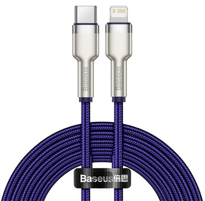 USB-C - Lightning Daten- und Ladekabel Baseus Cafule Metal Series, 20W, 2m, Lila CATLJK-B05