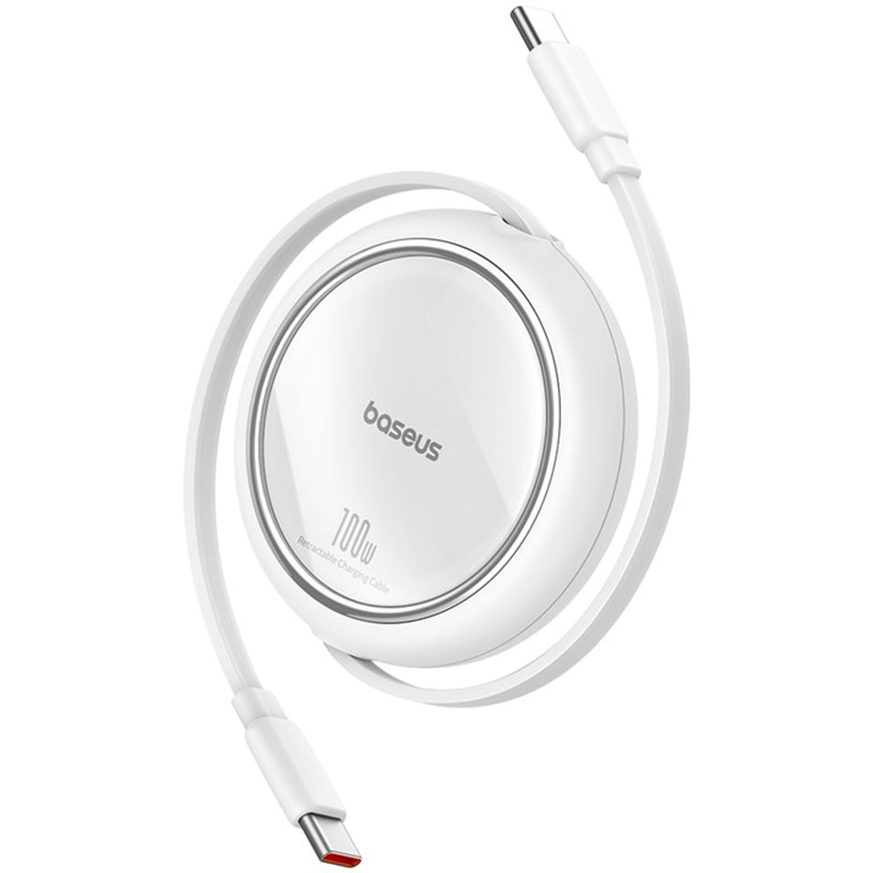 USB-C Daten- und Ladekabel - USB-C Baseus Free2Draw Mini Retractable, 100W, 1m, Weiß P10364500211-00