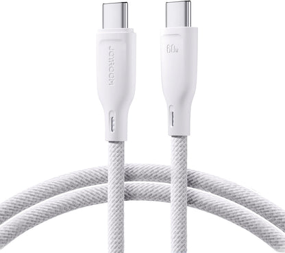 USB-C Daten- und Ladekabel - USB-C Joyroom Multi-Color S-A34, 60W, 1m, Weiß