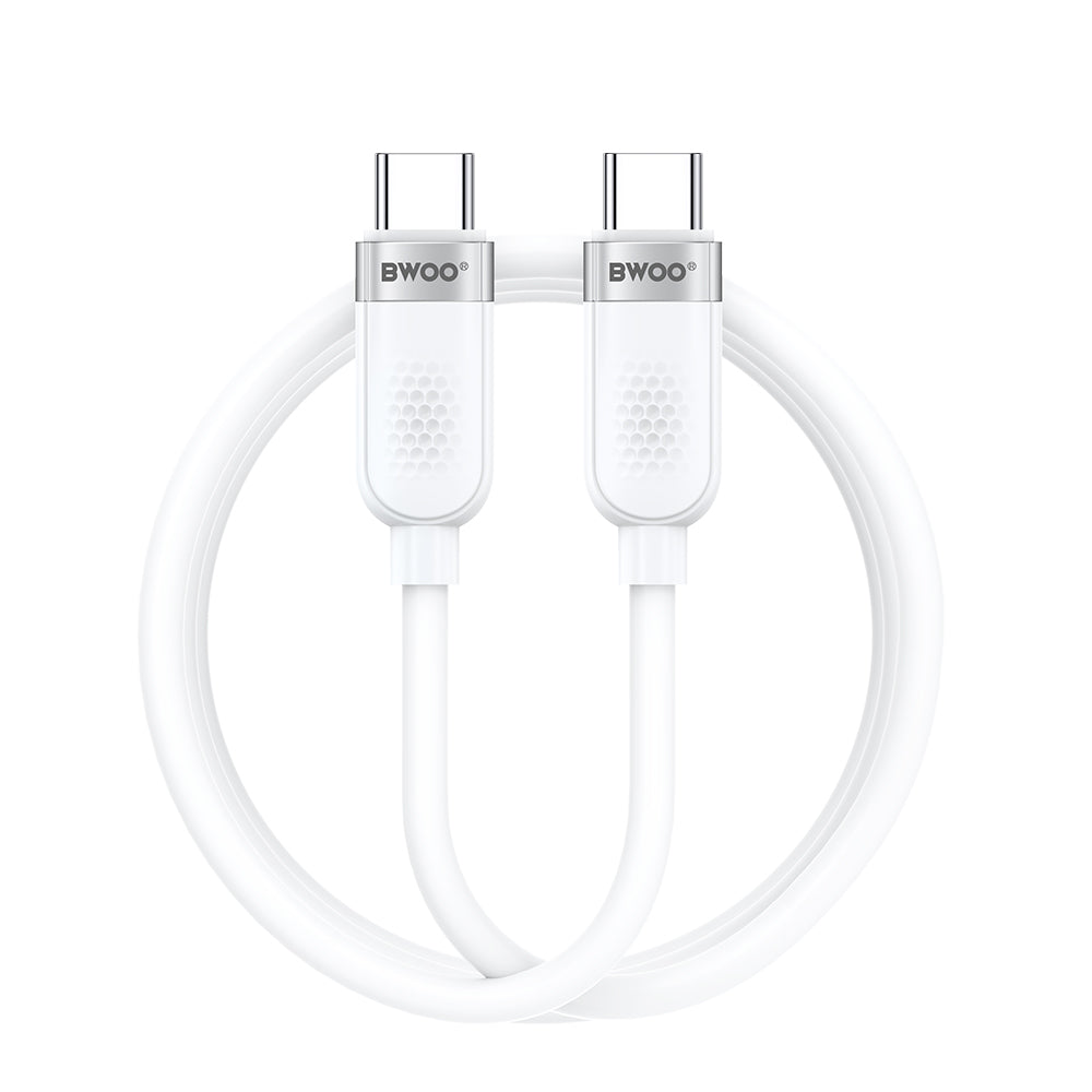 USB-C Daten- und Ladekabel - USB-C BWOO BO-X315C, 100W, 1m, Weiß