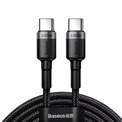 USB-C to USB-C Data and Charging Cable Baseus Cafule, 100W, 2m, Gray CATKLF-BLG1