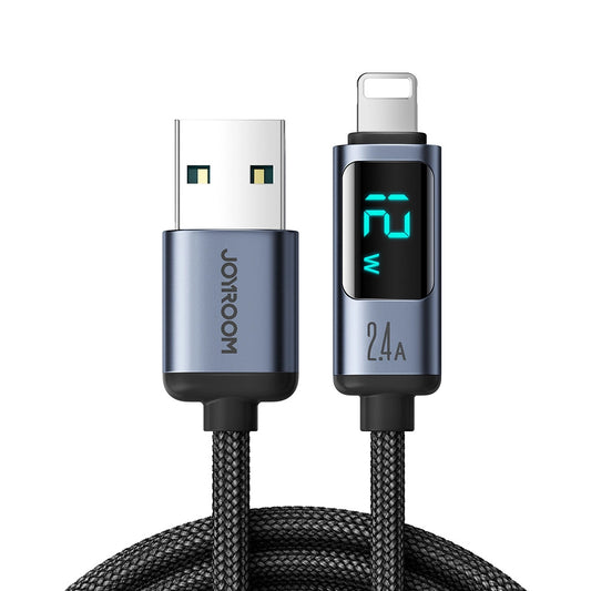 Daten- und Ladekabel USB-A - Lightning Joyroom S-A16 Prism Display, 12W, 1,2m, Schwarz