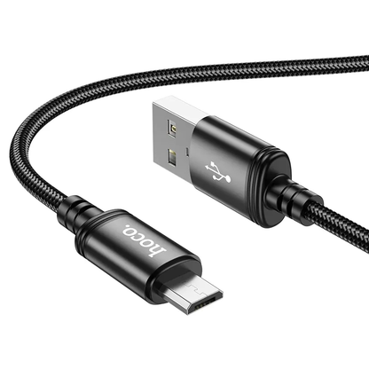 USB-A - microUSB Lade- und Datenkabel HOCO X89, 18W, 1m, Schwarz