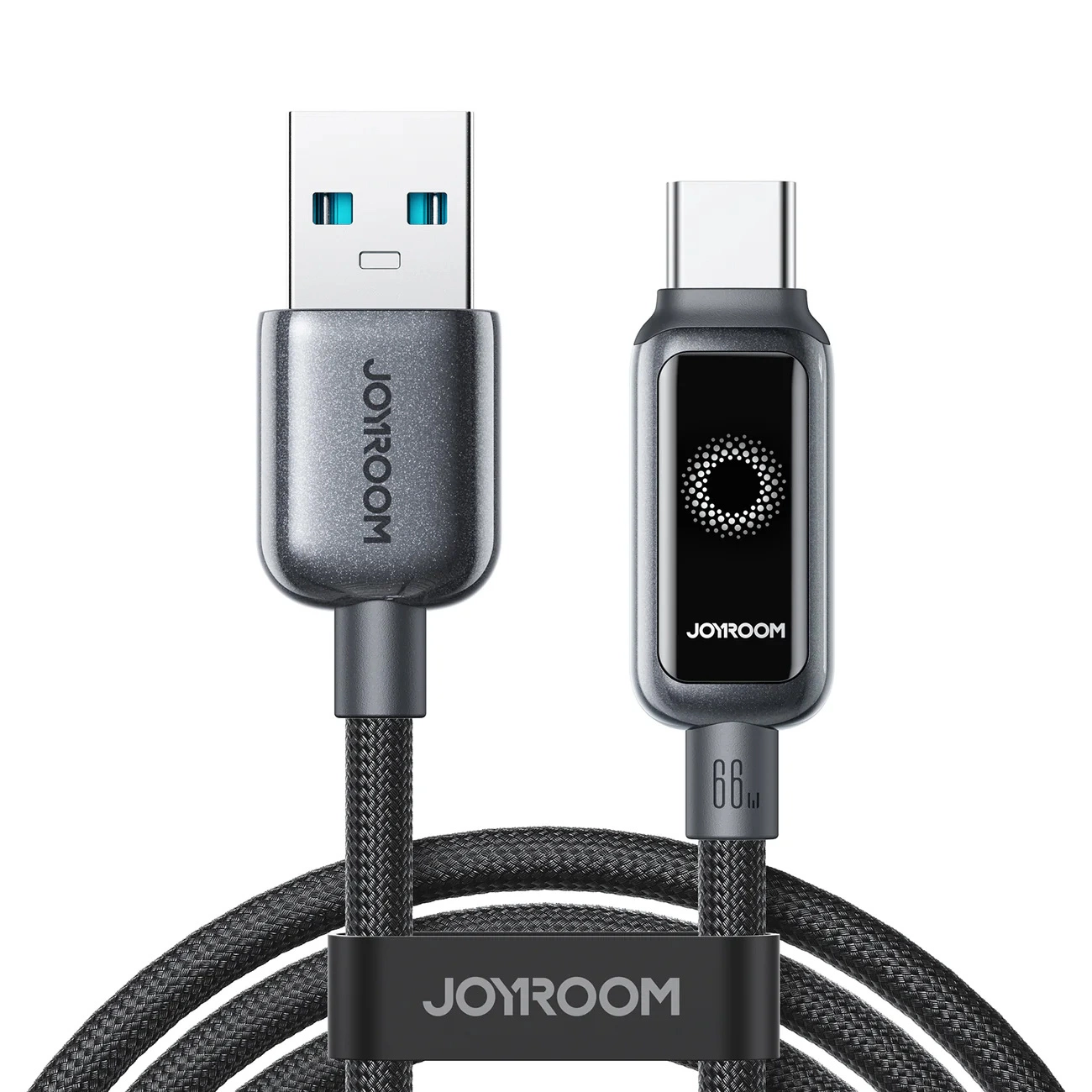 Daten- und Ladekabel USB-A - USB-C Joyroom S-A55 StarFlight Display, 66W, 1.2m, Schwarz