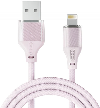 USB-A - Lightning Daten- und Ladekabel XO Design NB291, 18W, 1m, Rosa
