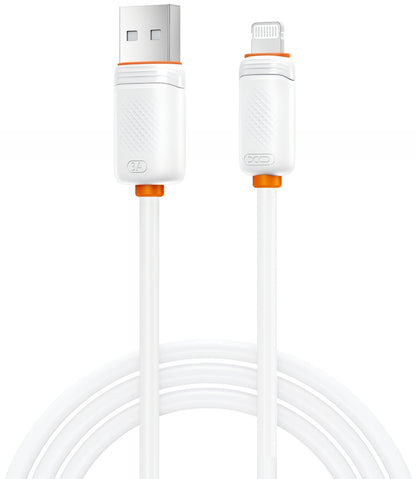 USB-A to Lightning Data and Charging Cable XO Design NB302, 18W, 1m, White
