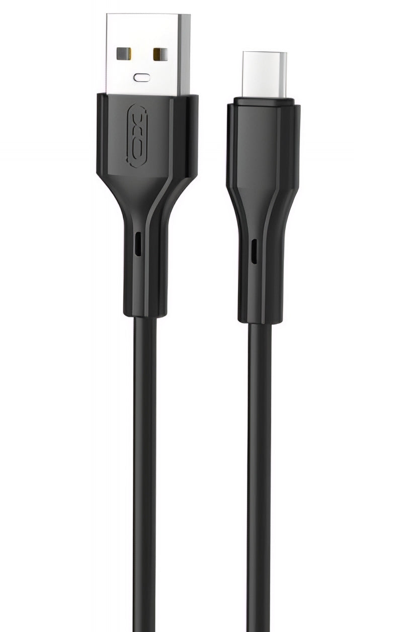 USB-A to USB-C Data and Charging Cable XO Design NB230, 18W, 1m, Black
