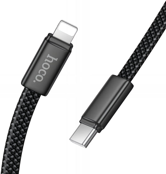 USB-C - Lightning Daten- und Ladekabel HOCO X125, 30W, 1m, Schwarz